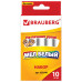 Мел белый круглый Brauberg, антипыль, 10шт [код: 223548], Brauberg, 223548