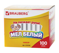 Мел белый круглый, 100шт [код: 223550]