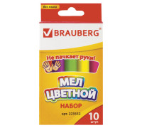 Мел цветной круглый, 10шт [код: 223552]